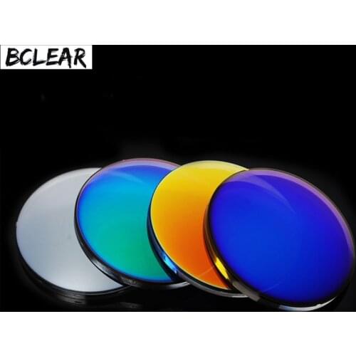BCLEAR 1.56 Fashion Colorful Polarized UV400 Mirror Reflective Sunglasses Prescription Lenses Driving Myopia Sunglasses