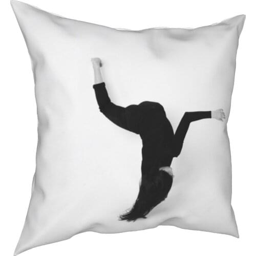Yoga performance art pillow case simple style 3D printing pillow case 45cm linen pillow case sofa decoration