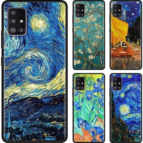 Funda For Samsung A71 A52 A91 A72 A51 A02s A02 A42 A41 A32 A31 A21s A21 A12 A11 A01 Case Van Gogh Starry Sky Art