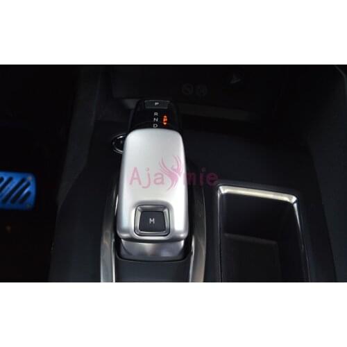For Peugeot 5008 3008 GT 2017 2018 Interior Front Hand Shift Gear Knob Cover Panel Chrome Car Styling Accessories
