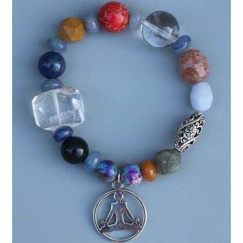 EDOTHALIA New Fashion Irregular Shape Stone Bead Buddha Bracelet Women Girl Friendship Gift Yoga Bracelet Jewelry