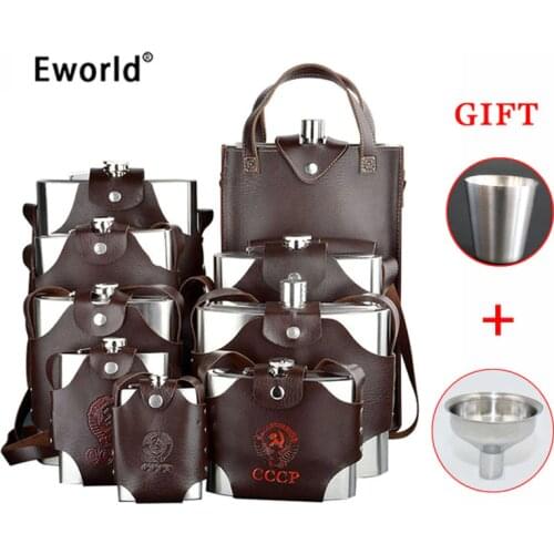 Плоские фляжки из нержавеющей стали Eworld China At AliExpress