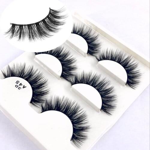 HBZGTLAD 3 pairs natural false eyelashes fake lashes long makeup 3d mink lashes eyelash extension mink eyelashes for beauty