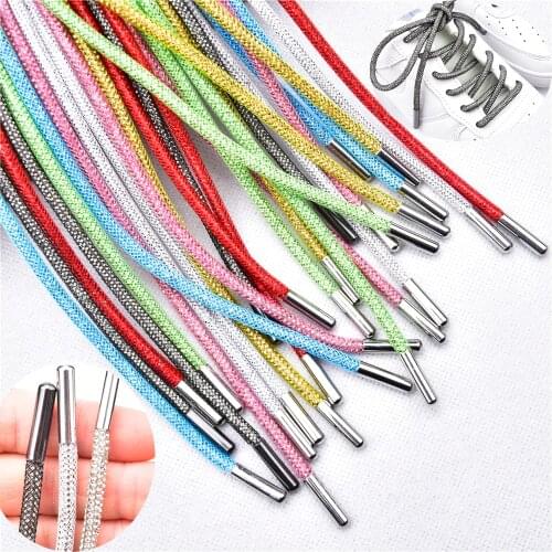 4mm 7 Colors Crystal Rhinestone Cotton Rope String Shiny Hoodie Drawstring Trouser Belt Cord Fashion Shoestring Sport Shoe Laces