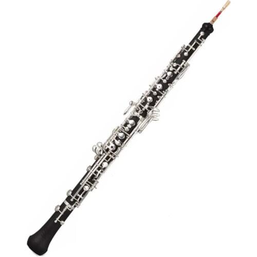 Il belin Professional C Key Oboe Semi-automatic Style Cupronickel Woodwind Instrument with Oboe Reed Gloves Leather Case