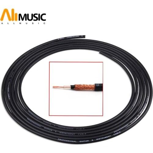 4MM Diameter PVC Cable Guitar Cable Dual Core Low Noise Instrument Cable Black