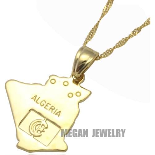 Algeria map Algeria National Flag pendant & necklace , country map jewelry