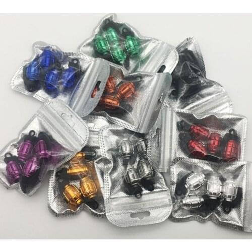 Bomb Exterior Car Wheel Tyre Tire Valve Stems Air Dust Cover Caps universal 4Pcs/Set Black/Red/Purple/Blue/Silver/Gold/Titanium