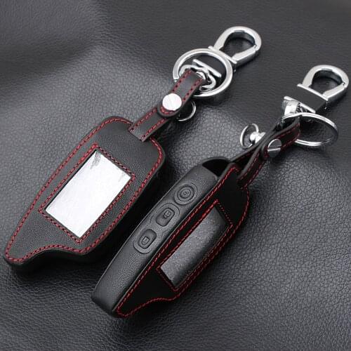 DXL3000 Leather Case Keychain for TAMARACK PANDORA LCD D073 DXL 3100/3170/3300 i-mod Alarm System Remote Control Cover