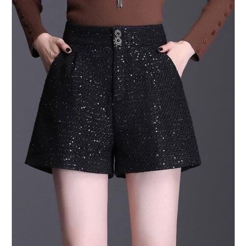 KUANGNAN Women's Wool Shorts