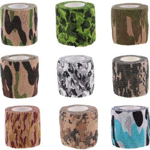 2' 14.8ft Outdoor Hunting Stretch Self-Adhesive Bionic Camo Gear Wrap Hunting Camping Tape Camouflage Bandage