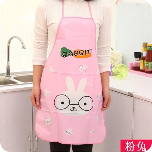 Cute Cartoon Waterproof Oil-proof Lady Apron Fashion Kitchen Cooking Apron Kitchen Accessories