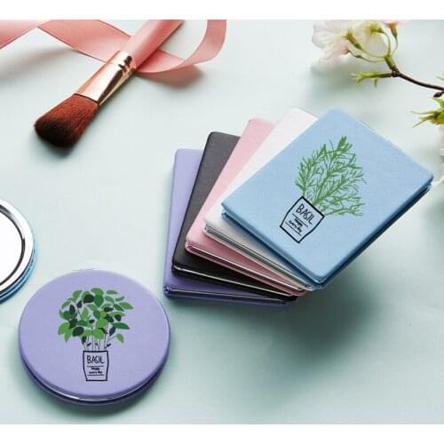 Cartoon Tree Mini Makeup Mirrors with 2 Face for Girl Luxury Magnifying Cosmetic Pocket Compact Vanity Mirror Miroir De Poche