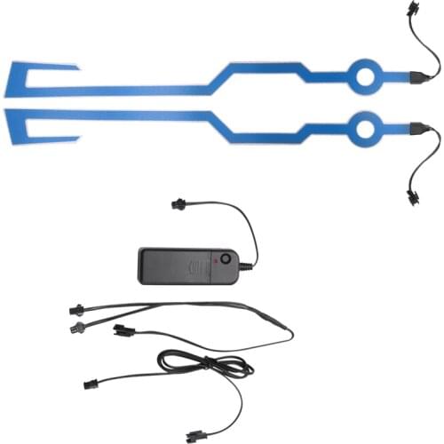 Motorcycle Helmet El Cold Light Helmet Light Strip Night Signal Luminous Modified Strip Helmet Sticker