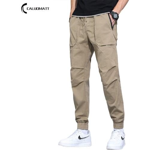 Men Lightweight Thin Pants Casual Cotton Cargo Pants Long Trousers Outdoor Military Trousers Mens Fashion Clothing Khaki Pants