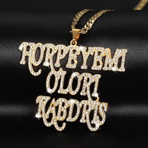 MYDIY Customized 1-3 Names Necklaces Stainless Steel Multiple Heart Nameplate Necklaces Personalized for Women Bijoux Femme