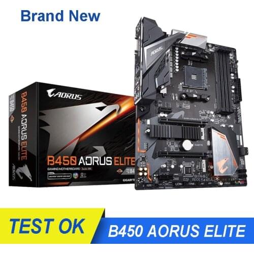 New for GIGABYTE GA B450 AORUS ELITE AM4 AMD B450 SATA 6Gb/s ATX AMD DDR4 PCI-E 3.0 Motherboard