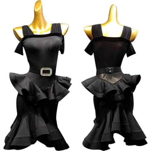 Latin dance dress salsa dress modern dance costumes jazz dance wear dance clothes tango dress samba costume Hepburn style dress