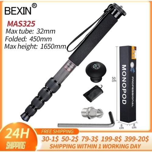 Professional Carbon Fiber Camera Monopod Lightweight Dslr Camera Mount Adapter Monopod For Digital SLR Camera Telephoto Camera
