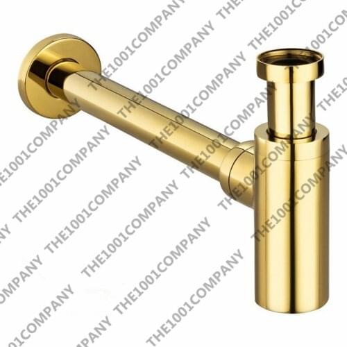 Vidric Factory Direct Euro Solid Brass Plumbing P-Trap Bathroom Sink Pipe Bottle Traps For Wash Basins & Waste Drainer Pop Up Dr