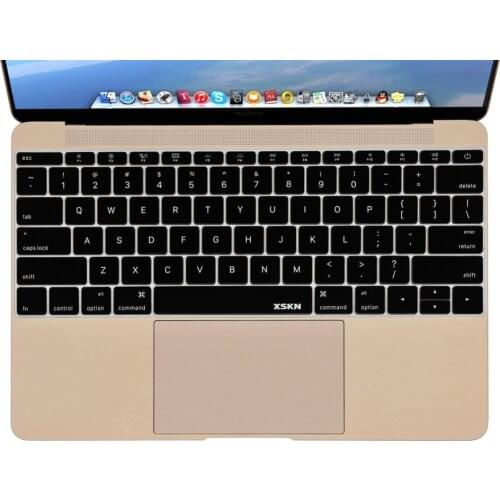 XSKN English Language Ultra-thin Silicone Rubber Keyboard Cover Skin Protector for MacBook 12 inch, US Layout, 5-color available
