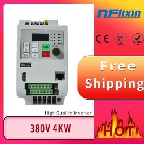 380V 4KW VFD High Performance Frequency Inverter of Triple Three Phase For Water Pump