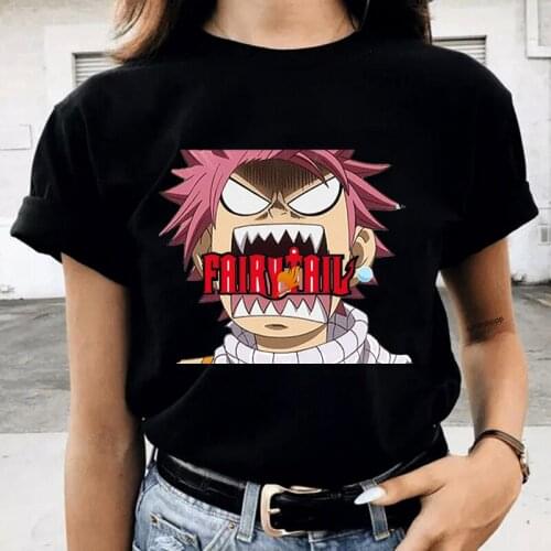 FAIRY TAIL Tshirt Women Clothing Tee Tops Female Graphic T Shirt Aesthetic Clothes Tee Shirt Femme Vintage Anime Shirt Fashion