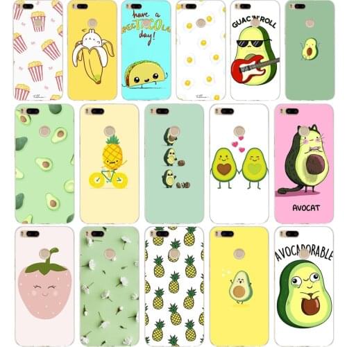 96AA Cute cartoon avocado gift Soft Silicone Tpu Cover phone Case for Xiaomi Redmi Mi A1 A2 8 lite