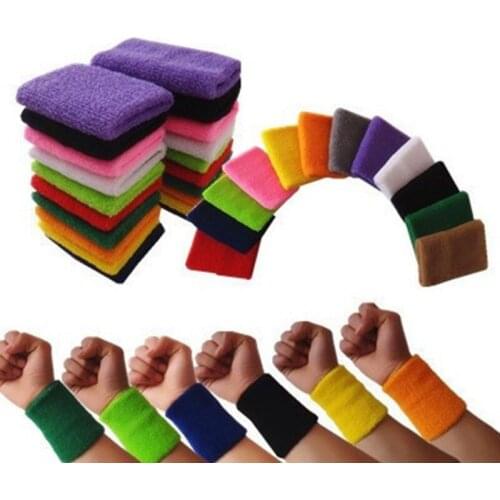 1Pcs Wrist Sweatband Tennis Sport Wristband Volleyball Gym Wrist Brace Support Sweat Band Towel Bracelet Protector 8 cm