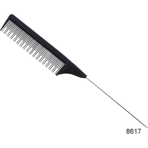 1Pc Metal Pin Tail Combs Hairdressers Barbers Black Tail Comb Rat For Styling Hairdressing
