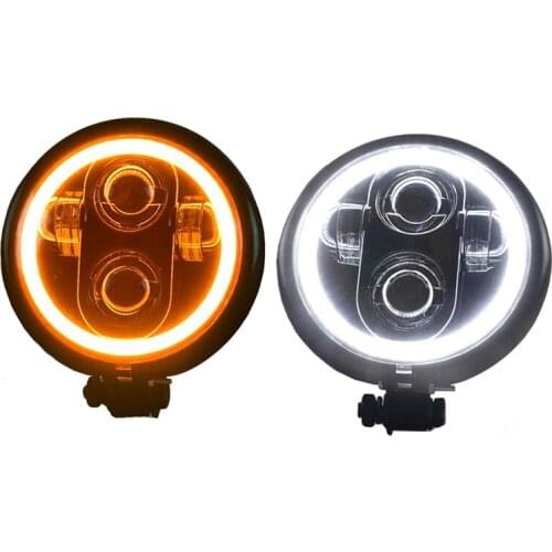 5.75 Inch Motorcycle Headlamp Universal Bobber Chopper Vintage Motorbike Front LED Headlight For Harley Retro 883