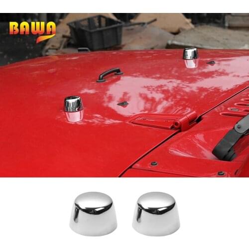 BAWA Car Stickers for Wrangler JK ABS Car Exterior Front Engine Hood Decoration Stickers for Jeep Wrangler JK 2007-2017