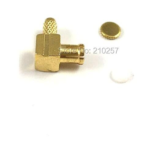 Free Shipping 100pcs MCX Crimp Male Plug Right Angle Connector Adaptor For LMR100 RG316 RG174 Cable