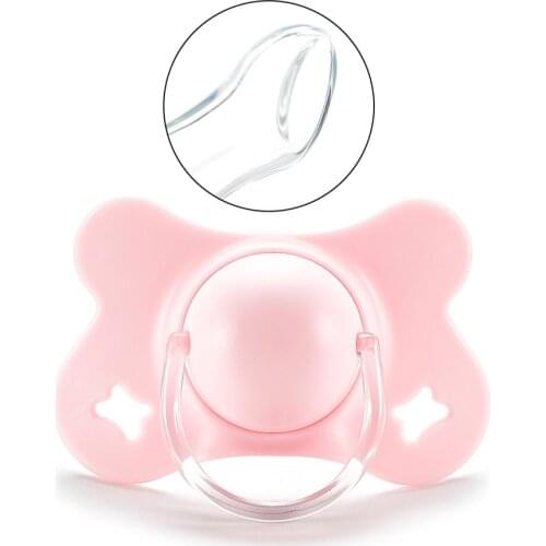 Baby with Lid Butterfly Shape Round and Flat Teat Silicone Sleep Pacifier Newborn Boys Girls Bite Chew Supplies