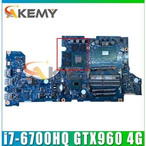 For Acer aspire VN7-592 VN7-592G Laptop Motherboard With i7-6700HQ GTX960 4G-GPU 14302-1M 448.06B09.001M NBG6J11001 100% Working