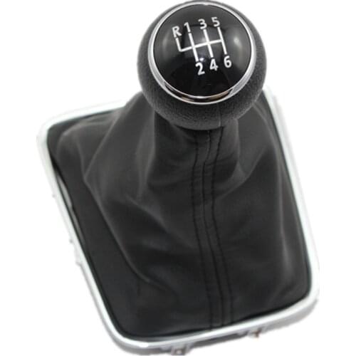 For VW Golf Plus 2005 2006 2007 2008 2009 2010 2011 2012 2013 2014 Car-Styling 6 Speed Car Gear Stick Shift Knob PU Leather Boot