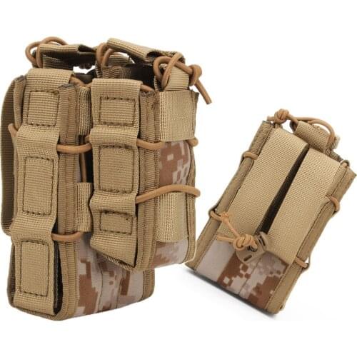 9mm 5.56 Double Magazine Pouch Millitary Tactical Molle Pistol Mag Pouch Holster Fastmag Hard shell Belt Carrier Case