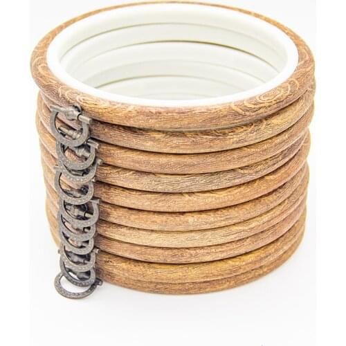 Cross Stitch Tool Embroidery Circle Stretch Embroidery Hoop Support Wood Grain Sewing Accessories Hoop Ring Embroidery Stretch