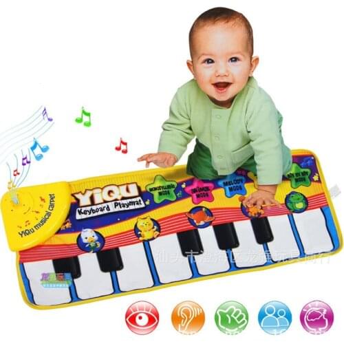 Funny Keyboard Piano Mat, Musical Mat,Baby Early Education Music Piano Keyboard Carpet Animal Blanket Touch Play Toy for Kids