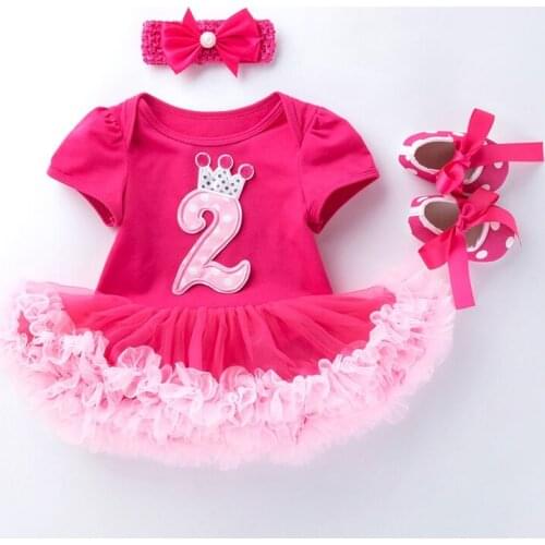 Summer Girl Clothing Suit Newborn Baby Girl Cotton Tutu Dress Lovely Infant Birthday Party Skirt Set Christening Dress 1st Years
