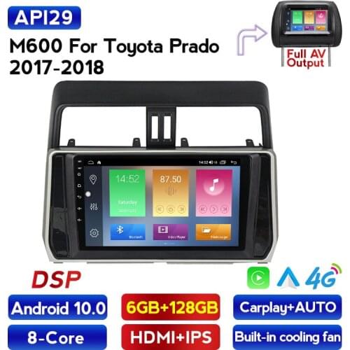 MEKEDE Android 128G IPS car video multimedia player for Toyota Land cruiser Prado 150 2017 2018 audio player bluetooth wifi 4G