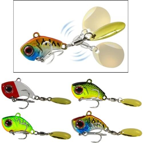 Metal VIB Vibration Spoons Lifelike Spinners Bait for Ice Fishing Gear Accessories Lures Pike