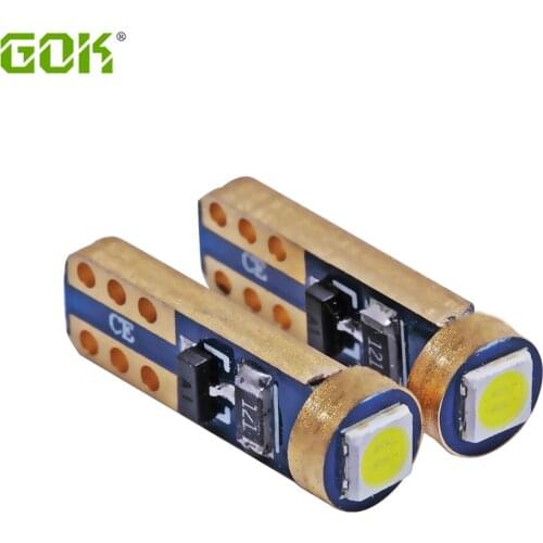 New car T5 led Lamp Socket W3W t5 1SMD 3030 LED Canbus Error Free White Instrument Wedge Base Lighting Bulb Car Styling 12V