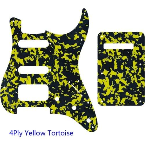 Pleroo Custom Guitar Parts - For 72' 11 Screw Hole Standard St Humbcker Hss Guitar Pickguard Scratch Plate & Back Plate