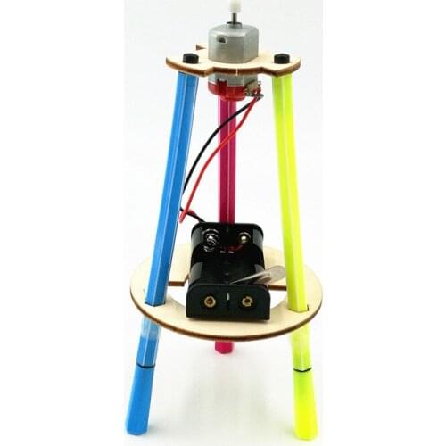 Direct selling technology small creative electric graffiti robot children puzzle toys diy materials wholesale