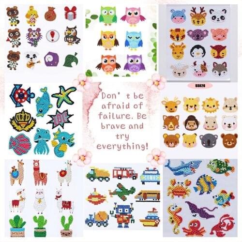 Childrens diamond painting DIY cute elves, 5D diamond paste childrens easy to learn toys, stick according to the number