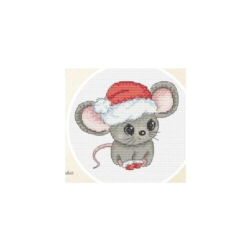 Christmas mouse MM200168 cross stitch 11CT 18ct 14ct cotton thread embroidery DIY handmade needlework