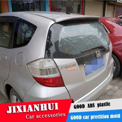 For Fit Spoiler 2008-2013 Honda Jazz YCKX Spoiler ABS plastic Material Car Rear Wing Color Rear Spoiler