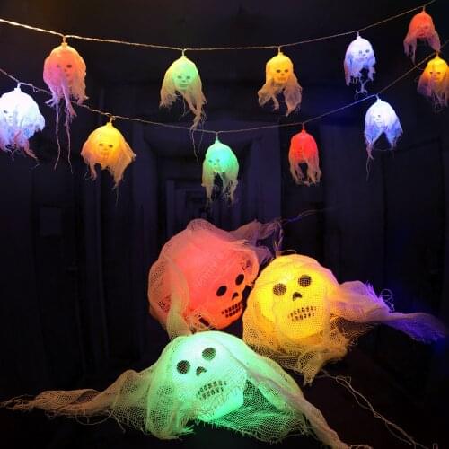 2.5m 10Led Lights Halloween Decoration Ghost Skeletons Led String Lights Lamp Festival Home Outdoor Party Decor Garland Ornament