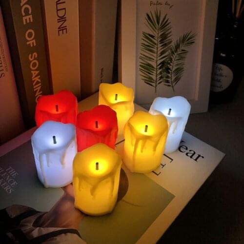 LED Candle Lamp Light Flameless Simulation Tea Light Valentine Day Wedding Candle Home Wedding Birthday Party Decoration